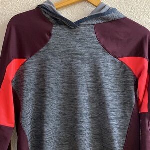 UNDER armour multicolored cold gear athletic running workout hoodie top‎